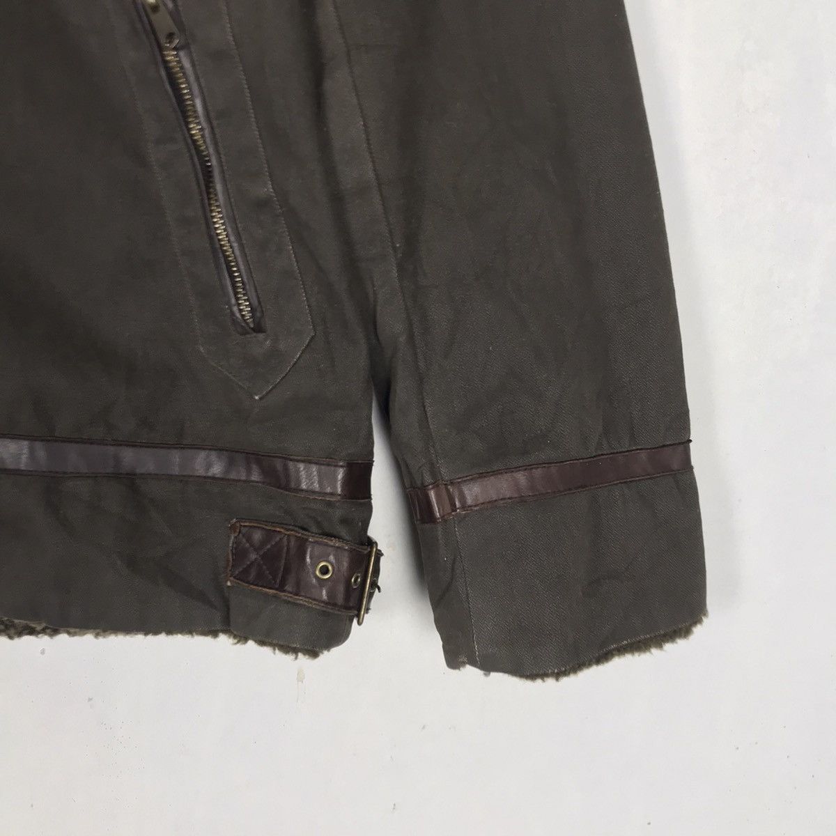 Japanese Brand × Leather Rattle Trap Moleskin Leather Trim Sherpa Heavy Jacket Size US S / EU 44-46 / 1 - 7 Thumbnail