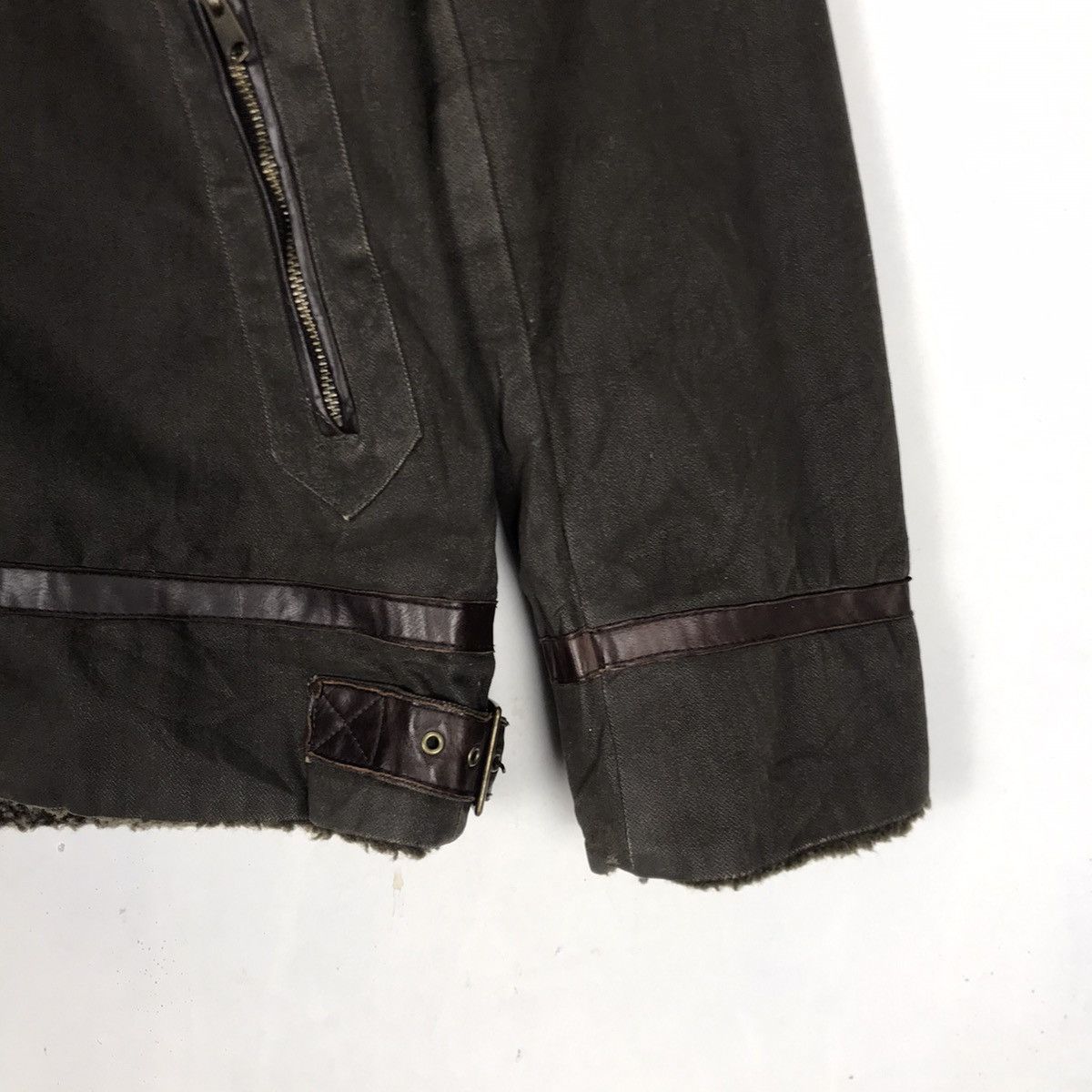 Japanese Brand × Leather Rattle Trap Moleskin Leather Trim Sherpa Heavy Jacket Size US S / EU 44-46 / 1 - 6 Thumbnail