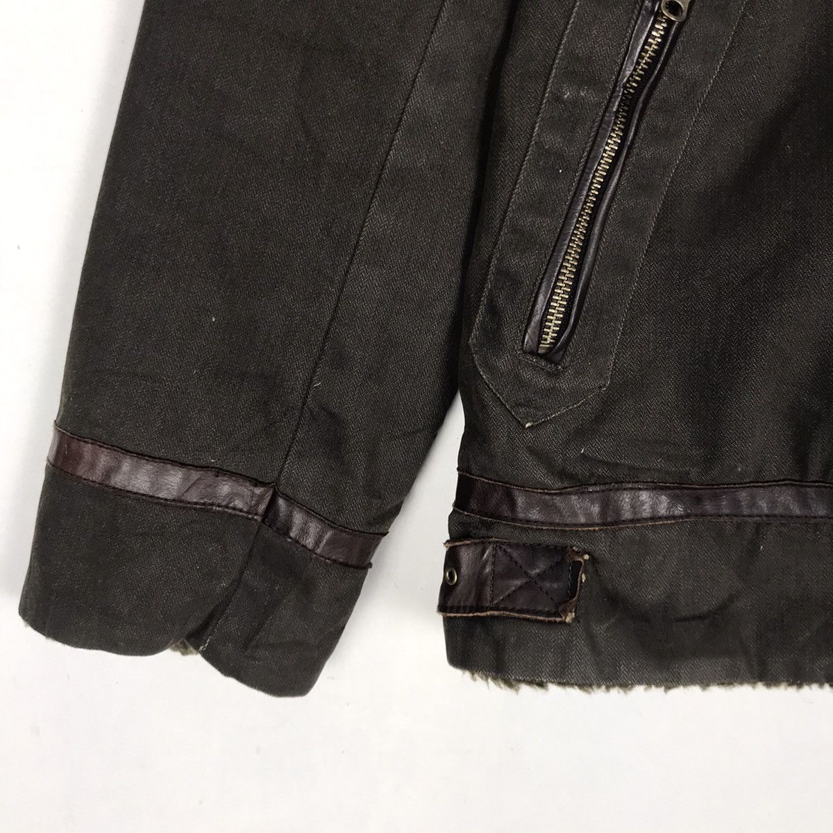 Japanese Brand × Leather Rattle Trap Moleskin Leather Trim Sherpa Heavy Jacket Size US S / EU 44-46 / 1 - 8 Thumbnail