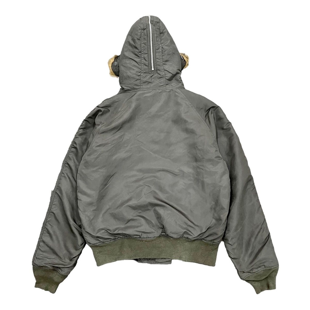 Alpha Industries Last Drop Vtg Alpha Industries Faux Fur Hoodie Bomber Jacket Size US L / EU 52-54 / 3 - 10 Thumbnail