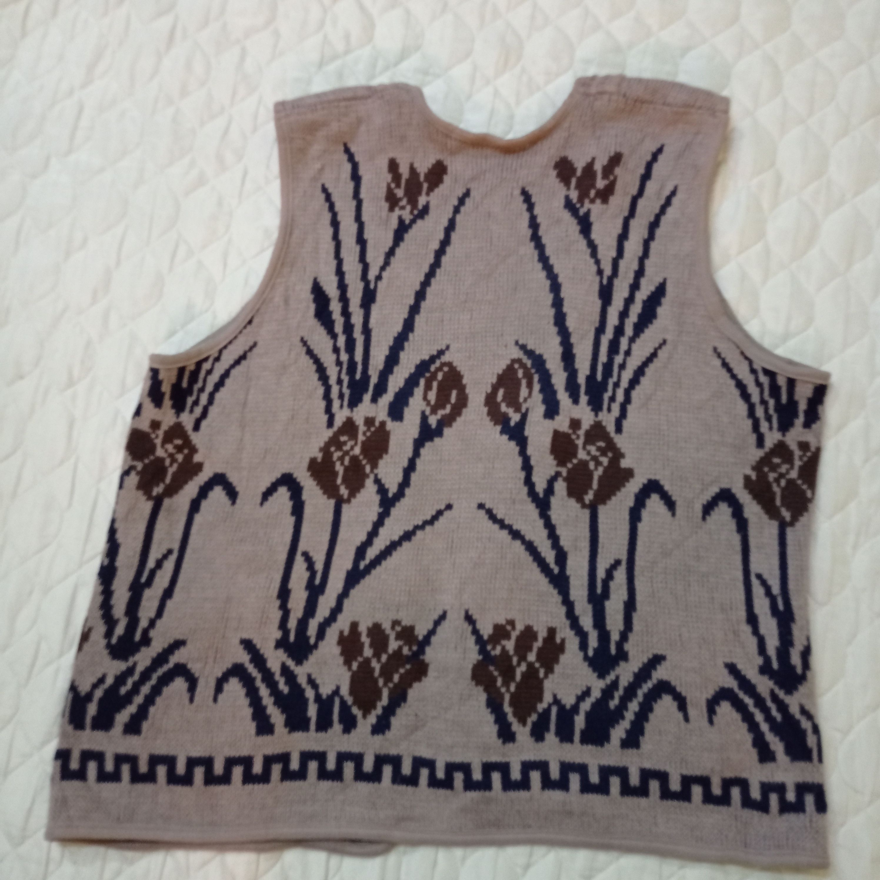 Aran Isles Knitwear × Other UNKNOWN BRAND CUSTOM MADE VEST KNIT RARE DESIGN Size US M / EU 48-50 / 2 - 4 Thumbnail