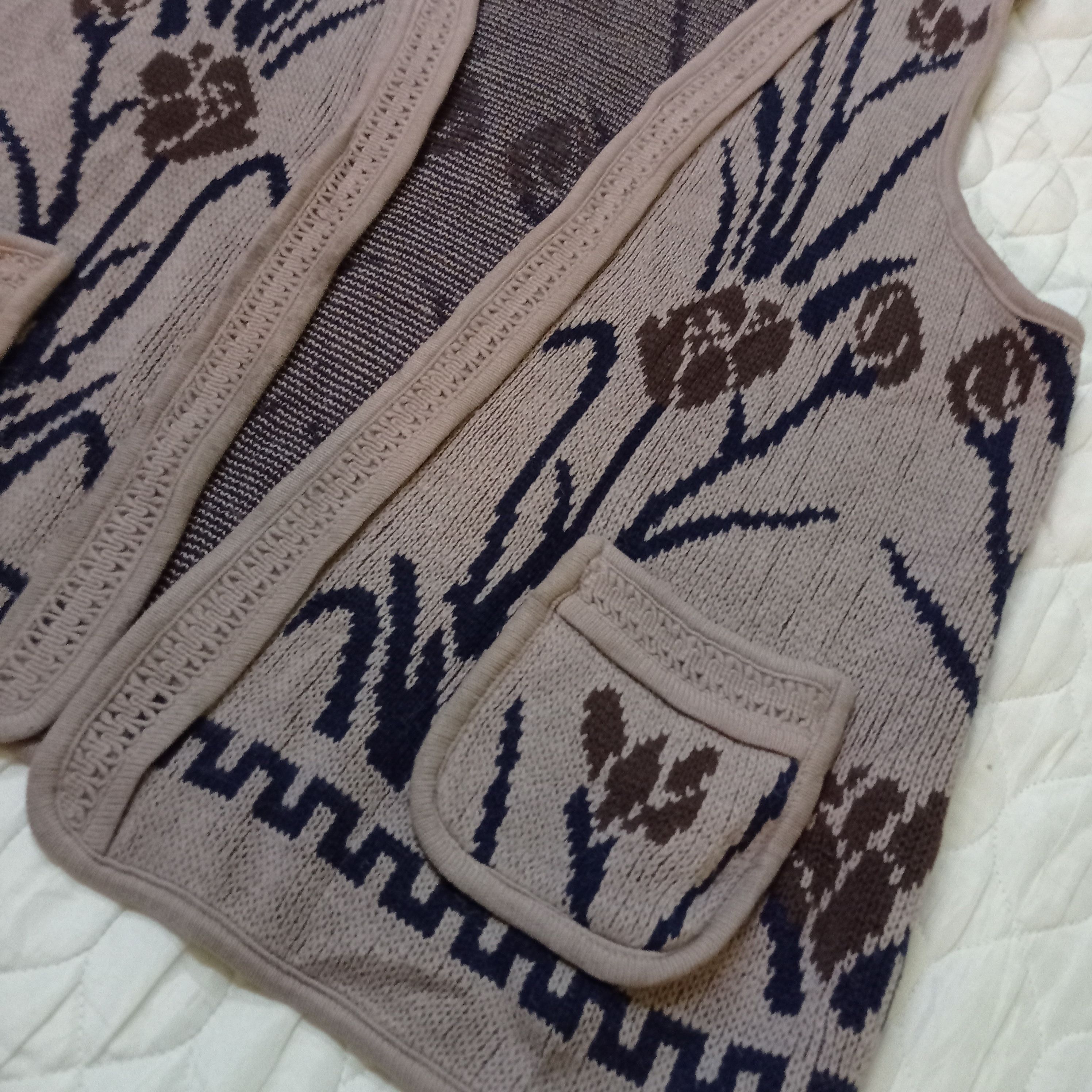 Aran Isles Knitwear × Other UNKNOWN BRAND CUSTOM MADE VEST KNIT RARE DESIGN Size US M / EU 48-50 / 2 - 3 Thumbnail