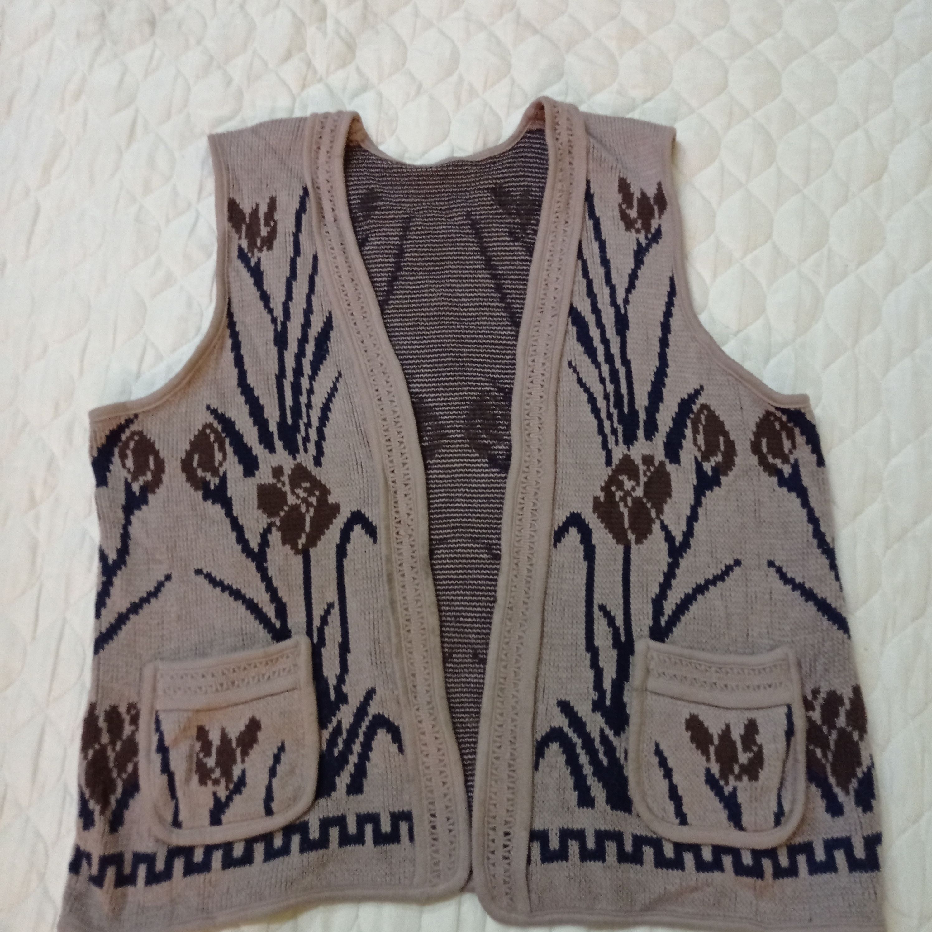 Aran Isles Knitwear × Other UNKNOWN BRAND CUSTOM MADE VEST KNIT RARE DESIGN Size US M / EU 48-50 / 2 - 2 Thumbnail