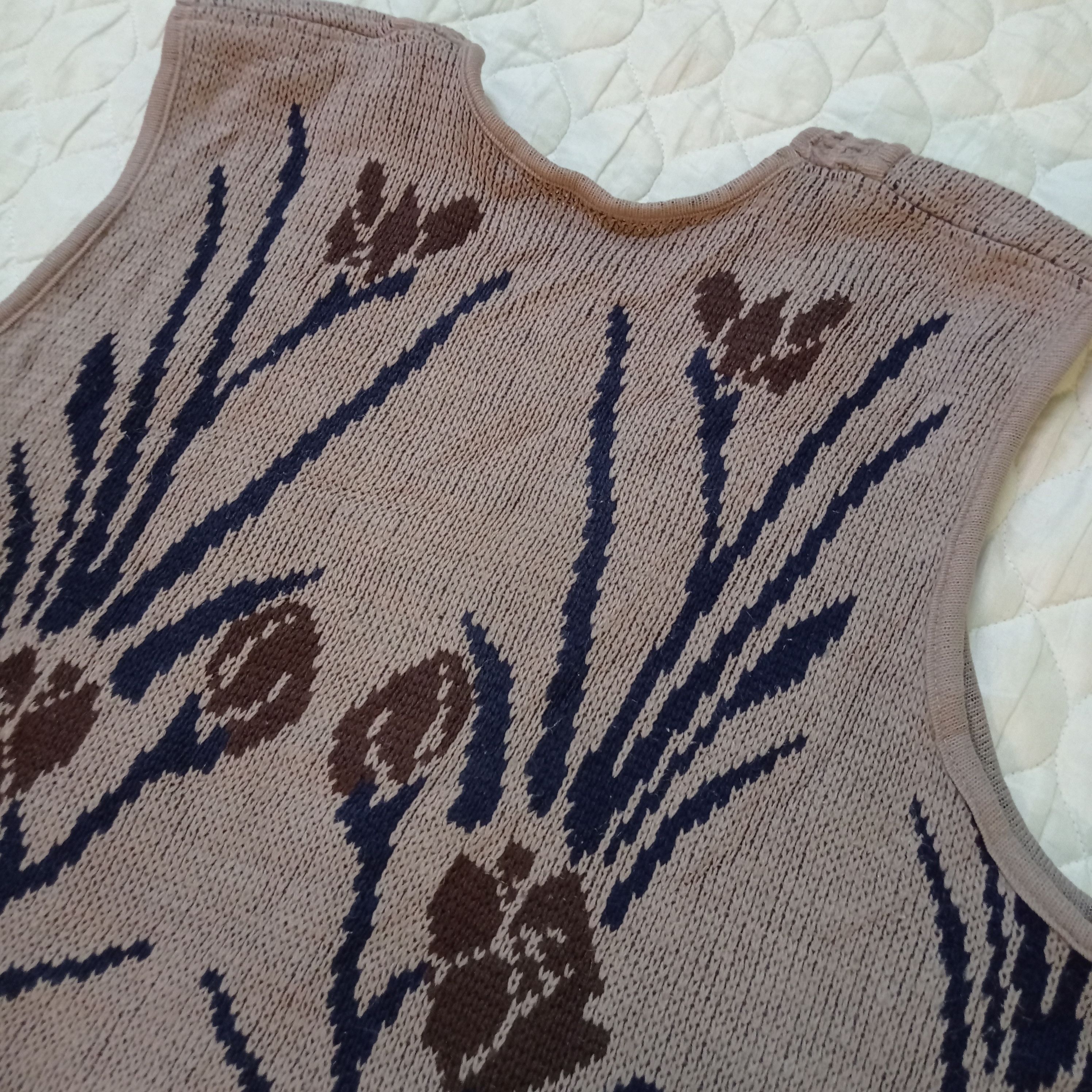 Aran Isles Knitwear × Other UNKNOWN BRAND CUSTOM MADE VEST KNIT RARE DESIGN Size US M / EU 48-50 / 2 - 7 Thumbnail