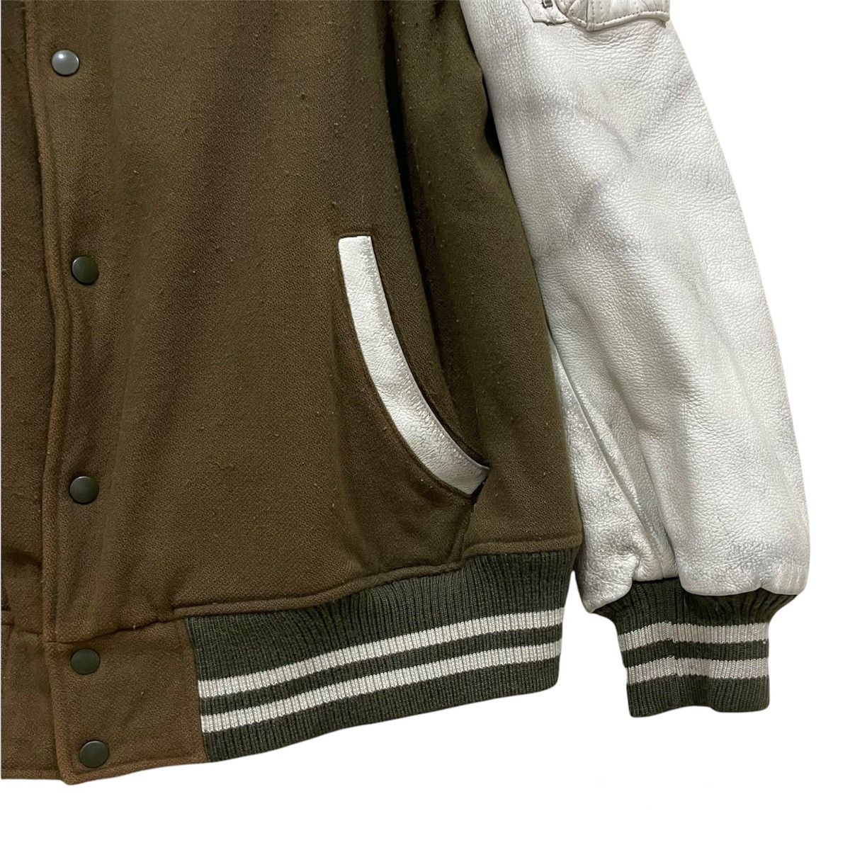 Japanese Brand Vintage Bootlegbooth Wool Leather Varsity Jacket Size US XL / EU 56 / 4 - 3 Thumbnail
