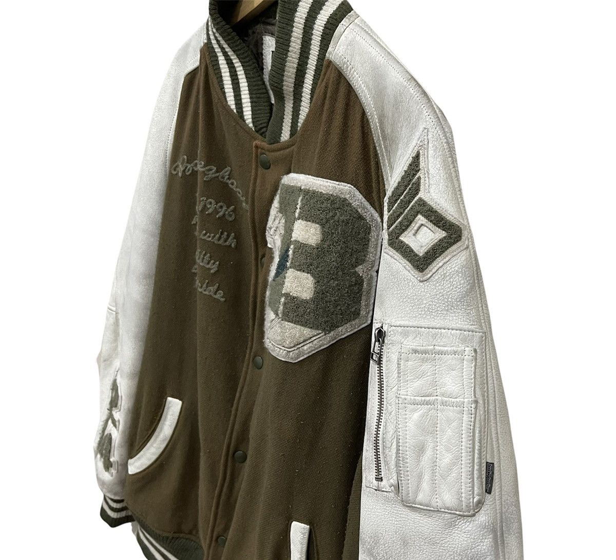 Japanese Brand Vintage Bootlegbooth Wool Leather Varsity Jacket Size US XL / EU 56 / 4 - 5 Thumbnail