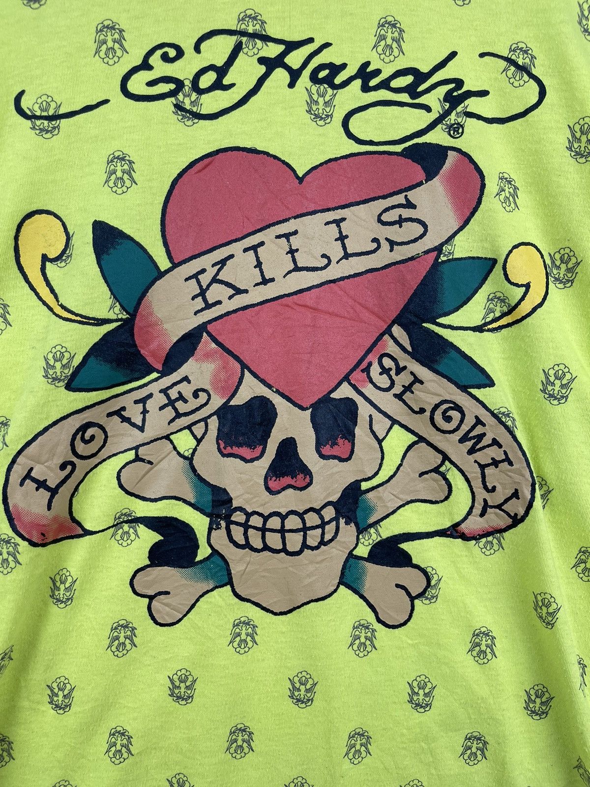 Ed Hardy Ed Hardy Full Print Long Sleeve Shirt Green Size US L / EU 52-54 / 3 - 2 Thumbnail