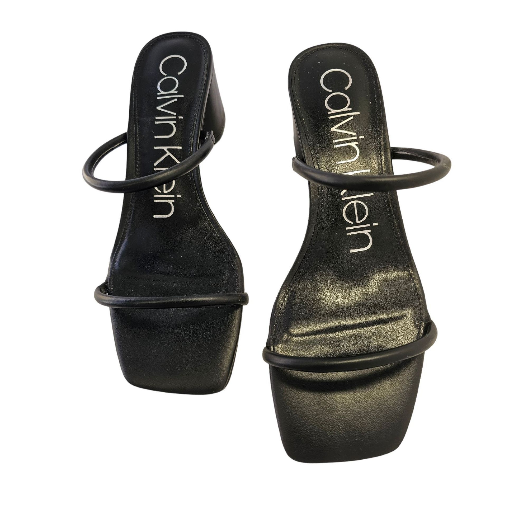 calvin klein block heel