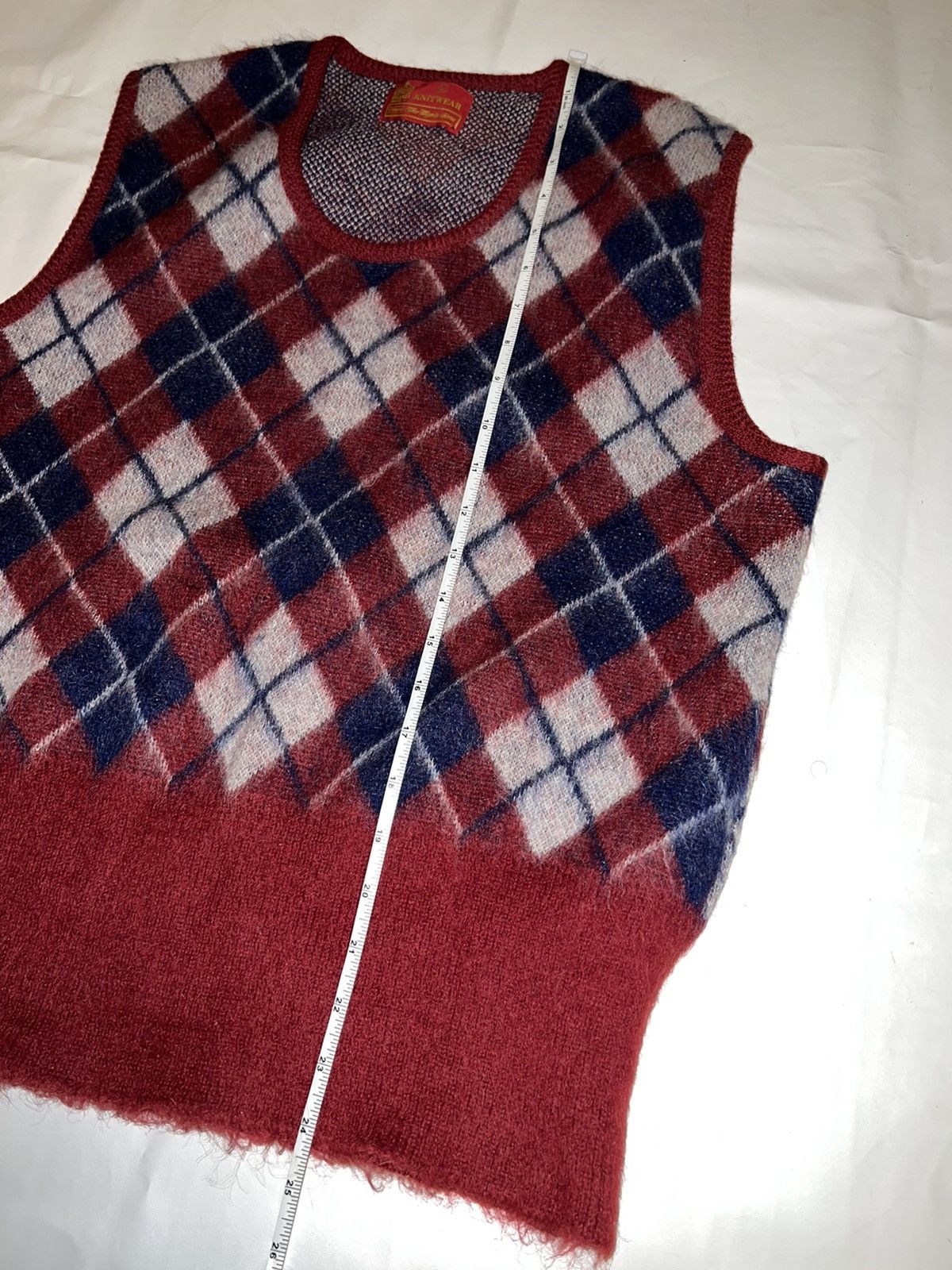 Vintage Sears Mohair Argyle Sweater Vest