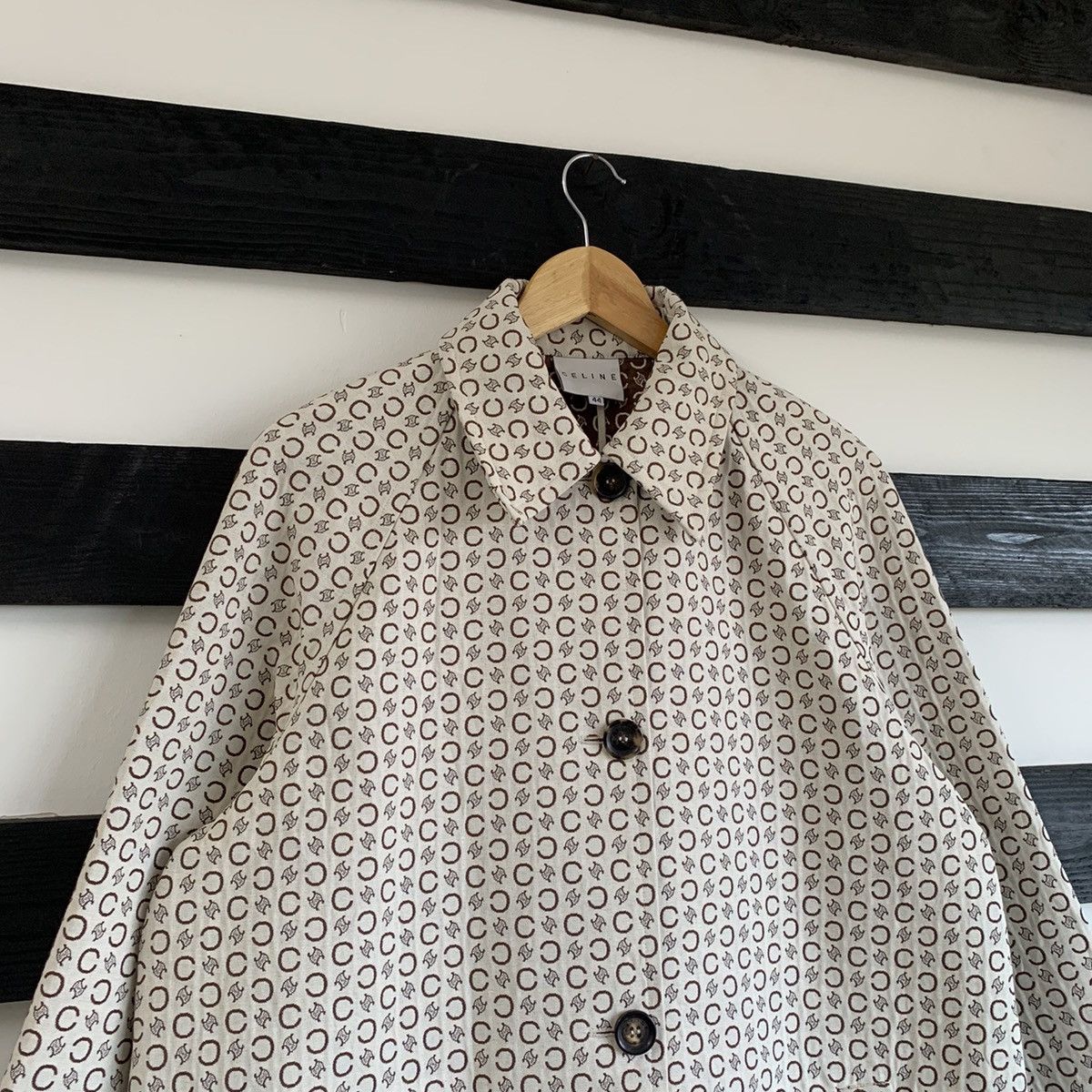 Celine Celine Modele Depose Monogram Logo Coat Size US L / EU 52-54 / 3 - 3 Thumbnail