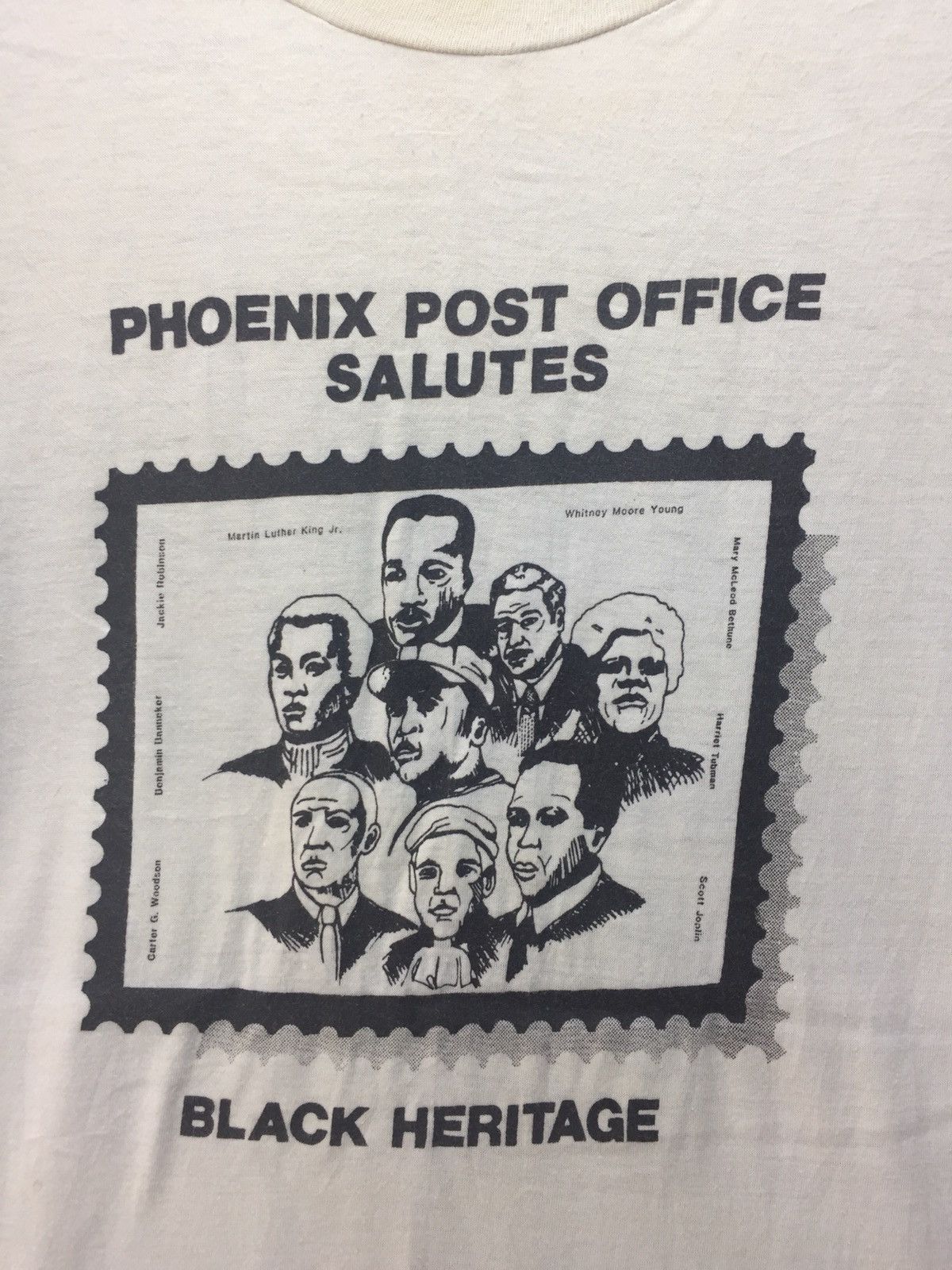 Hanes Vintage Salute Black Heritage Stamp Print Shirt Size US L / EU 52-54 / 3 - 2 Thumbnail