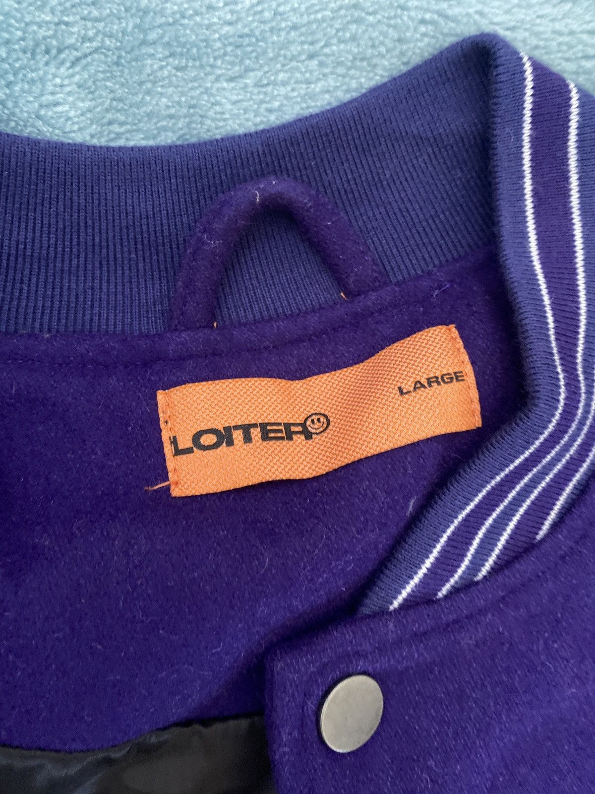 Loiter Varsity Jacket - purple