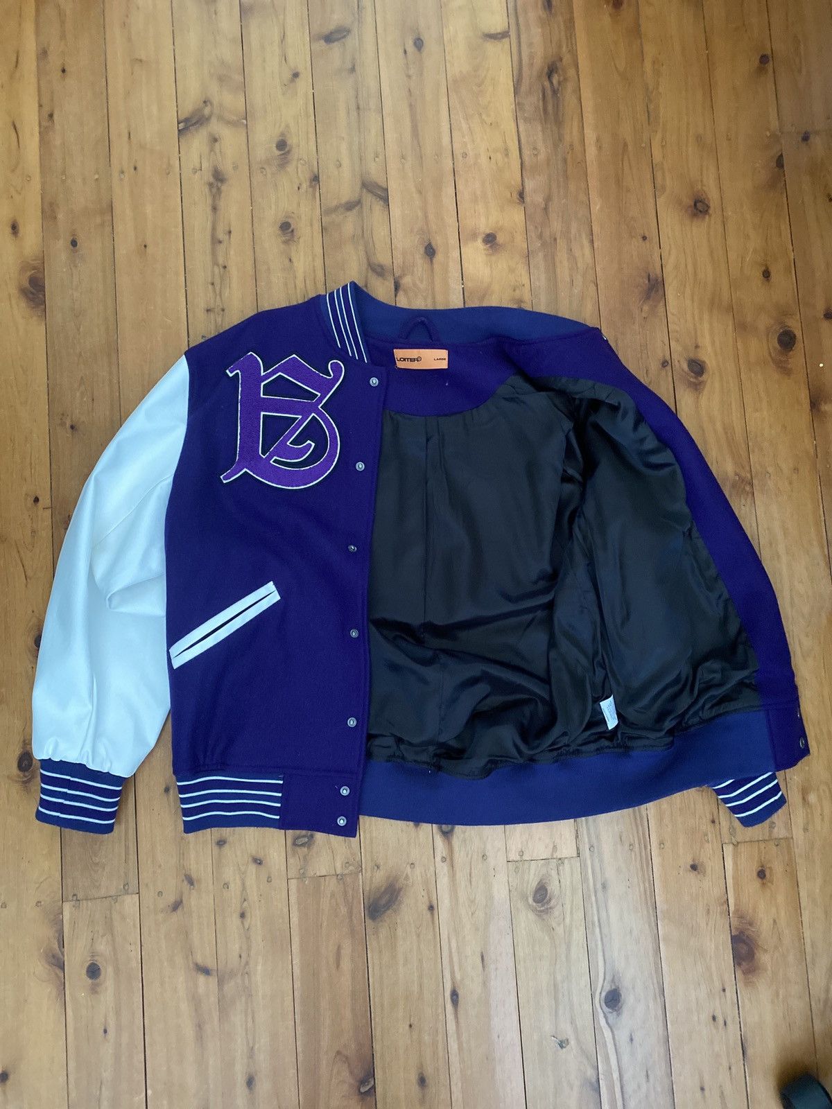 Loiter Varsity Jacket - purple