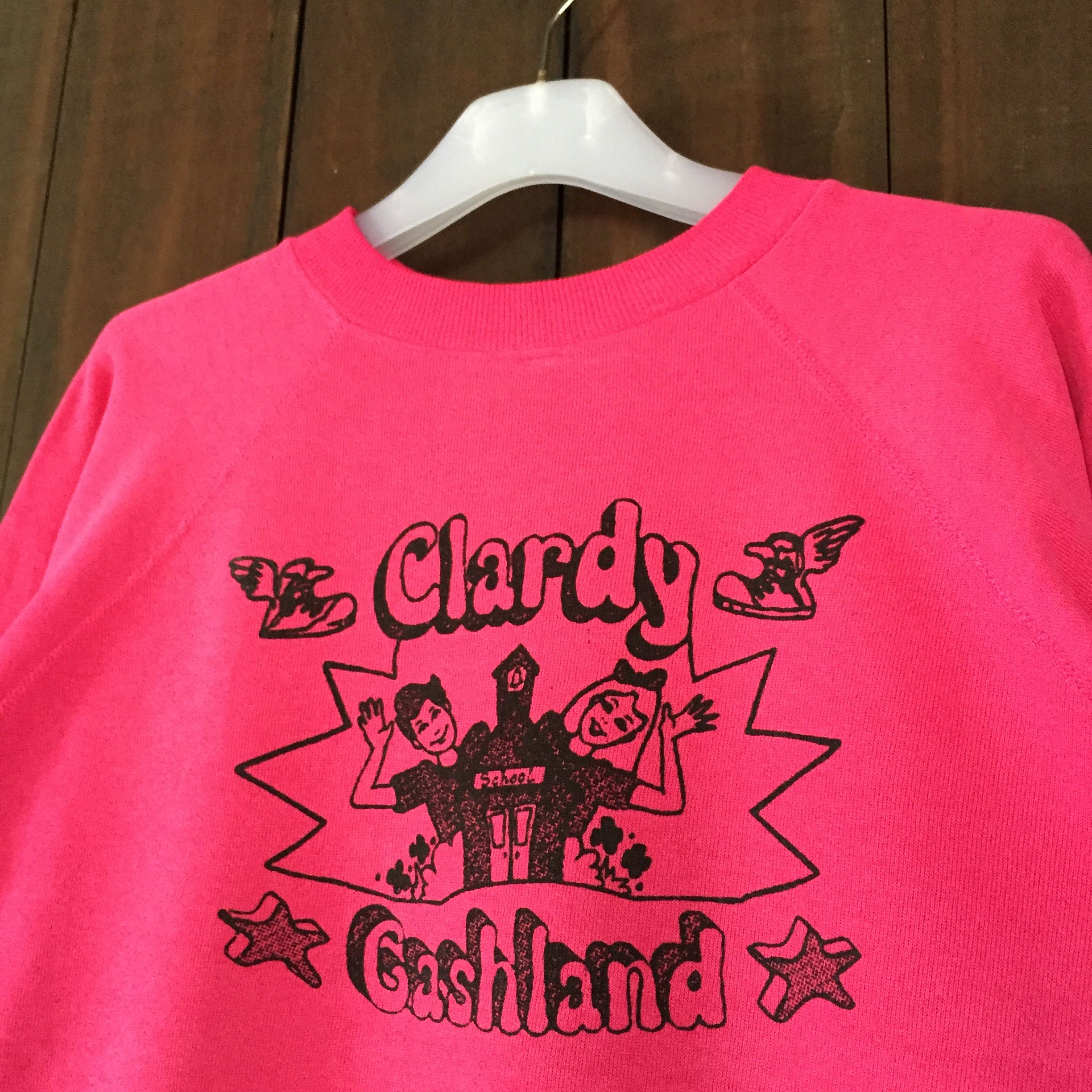 Hanes × Vintage CLARDY GASHLAND school sweatshirt spell out big design.. Size M / US 6-8 / IT 42-44 - 3 Thumbnail