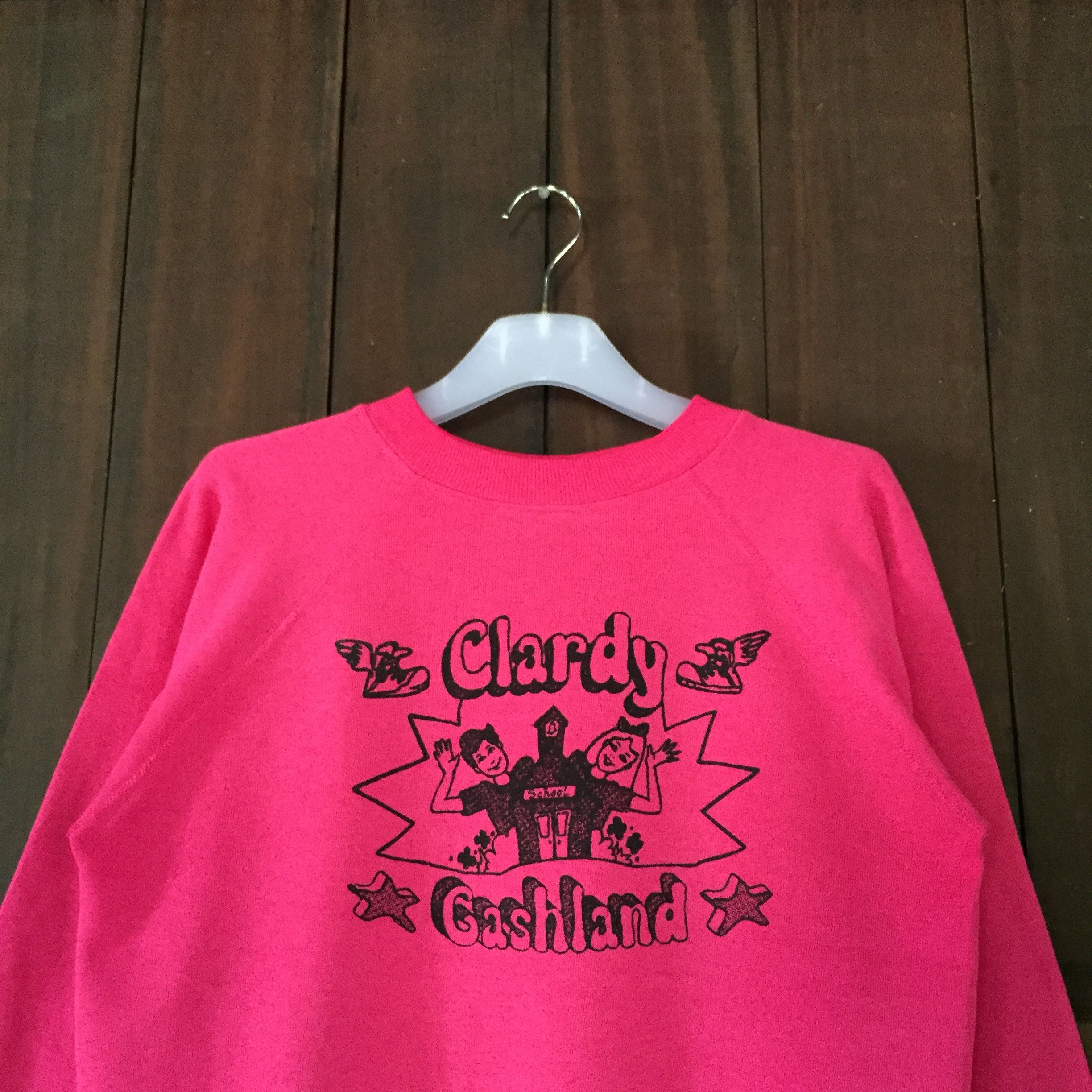 Hanes × Vintage CLARDY GASHLAND school sweatshirt spell out big design.. Size M / US 6-8 / IT 42-44 - 2 Thumbnail
