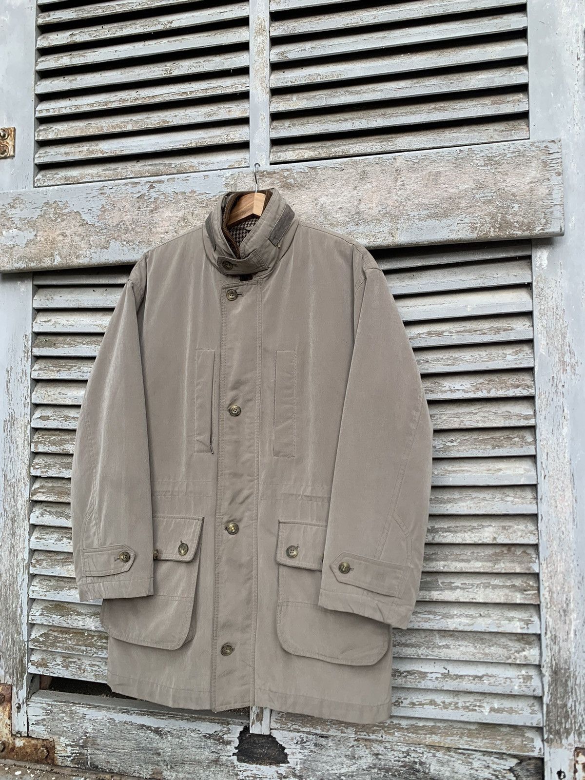 image of Playboy Utility Wool Lined Jacket in Grey, Men's (Size Large)