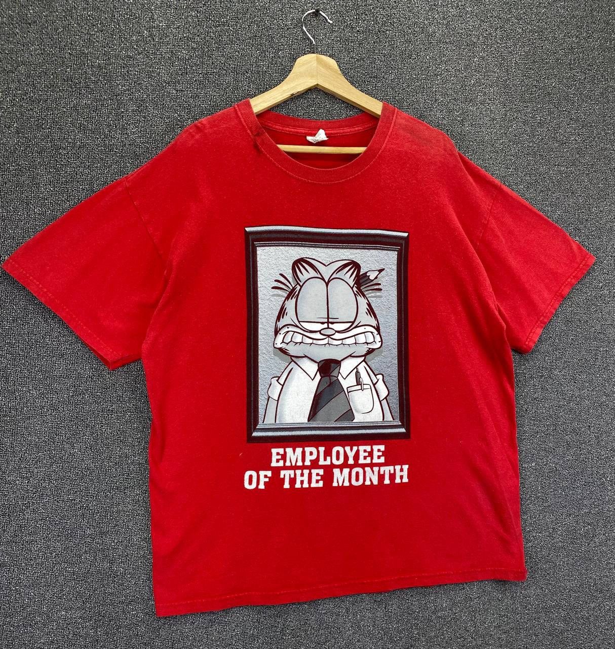 Vintage Vintage Garfield Employee Of The Month Red Tee T Shirts Size US XL / EU 56 / 4 - 2 Thumbnail