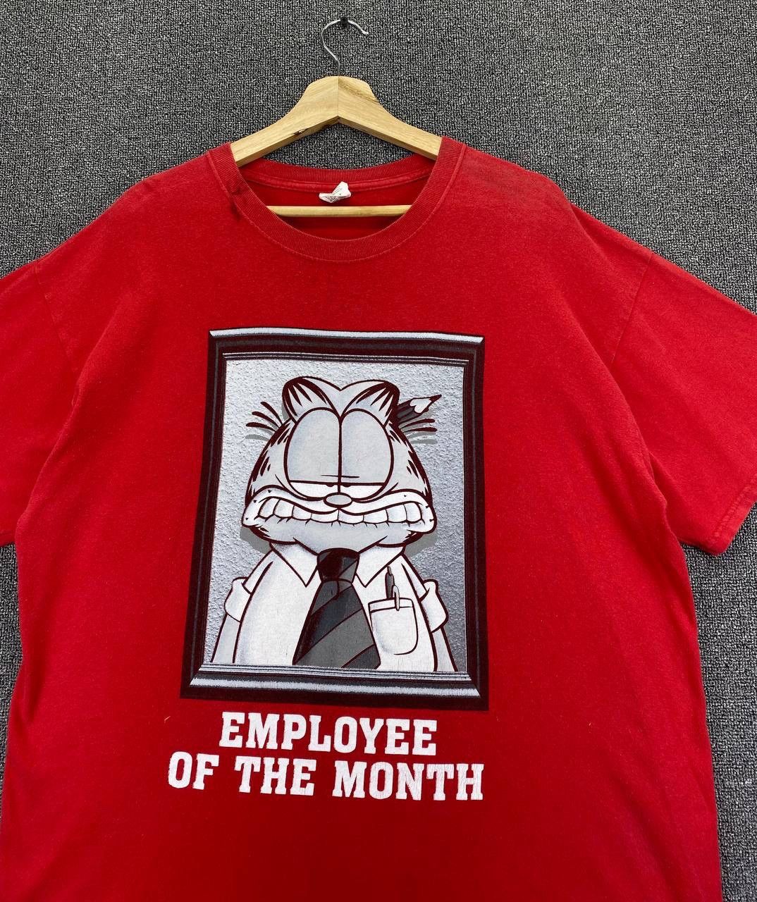 Vintage Vintage Garfield Employee Of The Month Red Tee T Shirts Size US XL / EU 56 / 4 - 3 Thumbnail