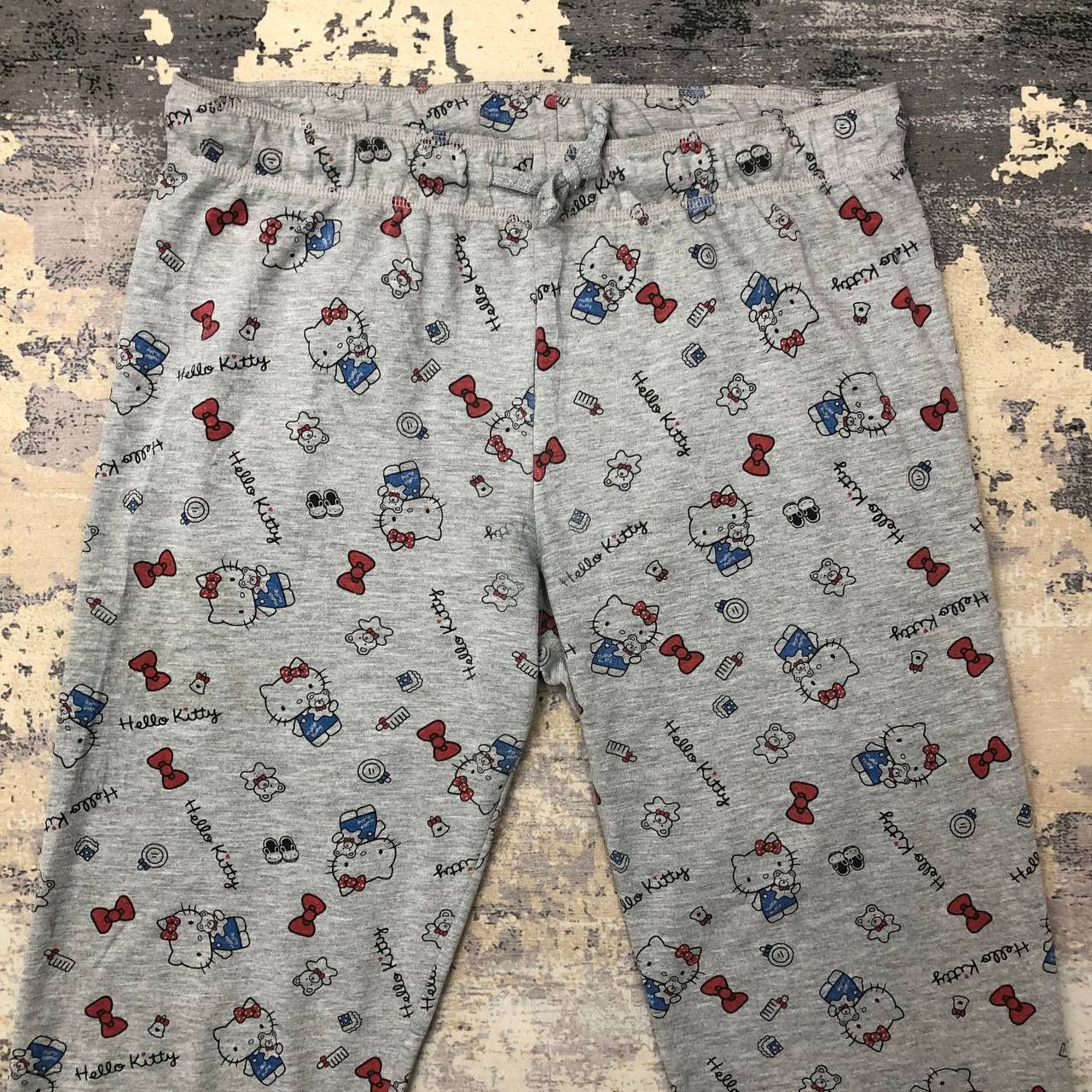 Japanese Brand P486 HELLO KITTY FULLPRINT SWEATPANT Size 35" - 2 Thumbnail