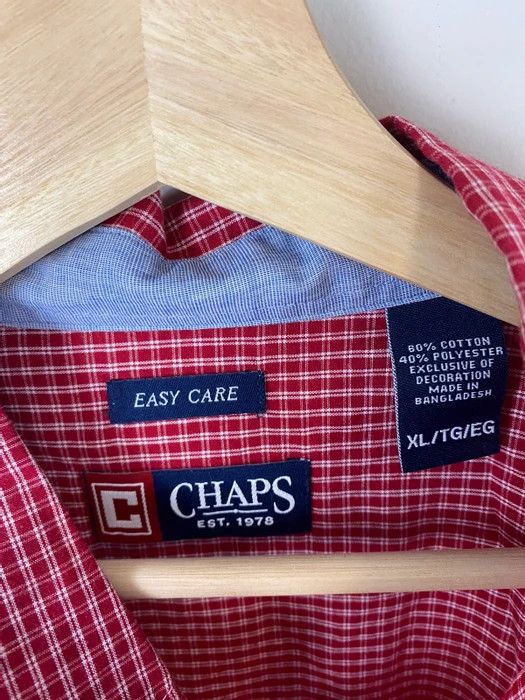 Vintage Vintage Red White Check Shirt Size US XL / EU 56 / 4 - 2 Thumbnail