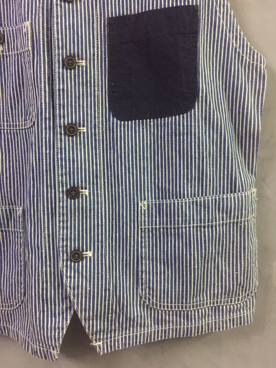 Designer × Japanese Brand Denim Hickory Vest Size US L / EU 52-54 / 3 - 6 Thumbnail