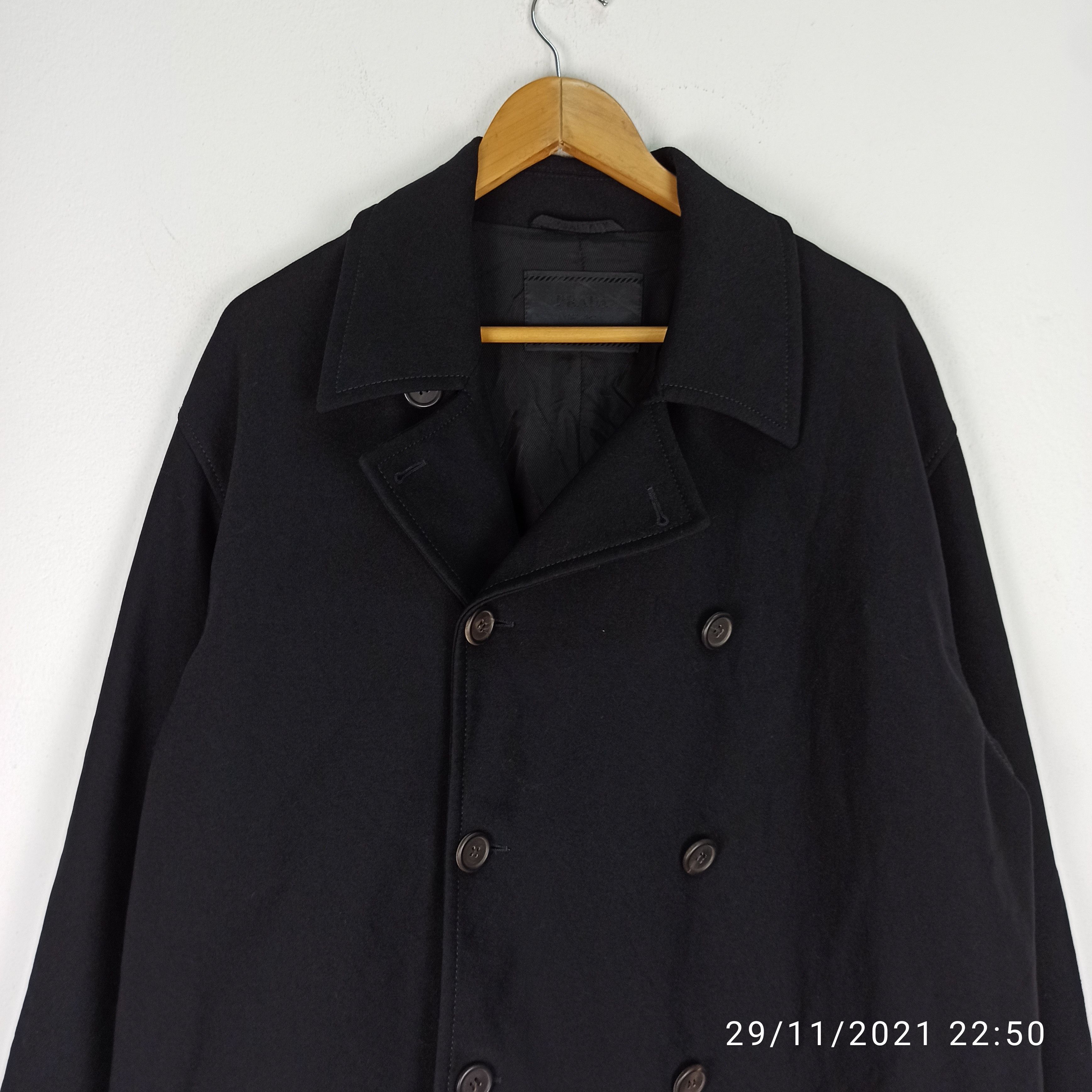 Prada × Vintage 🔥RARE🔥 PRADA MILANO Trench Long Coat Made in Italy Size US XL / EU 56 / 4 - 2 Thumbnail