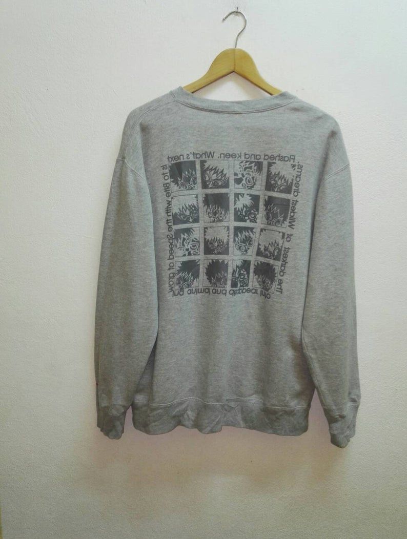 Cartoon Network THE MISCHIEVOUS Blue Rabbit Skunk Sweatshirt Full Print Size US L / EU 52-54 / 3 - 6 Thumbnail