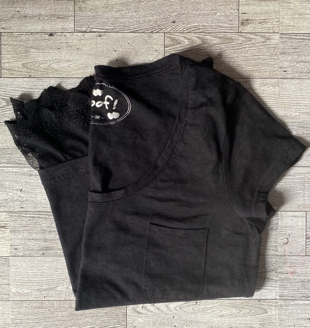 Vintage Retro, Y2K, Lace Trimmed, Short Sleeve Pocket Tee Size M / US 6-8 / IT 42-44 - 11 Thumbnail