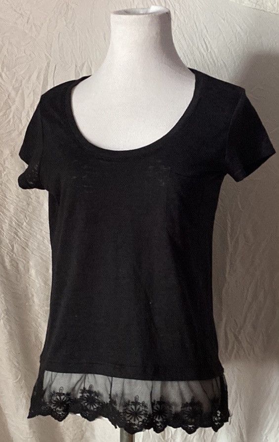 Vintage Retro, Y2K, Lace Trimmed, Short Sleeve Pocket Tee Size M / US 6-8 / IT 42-44 - 8 Thumbnail