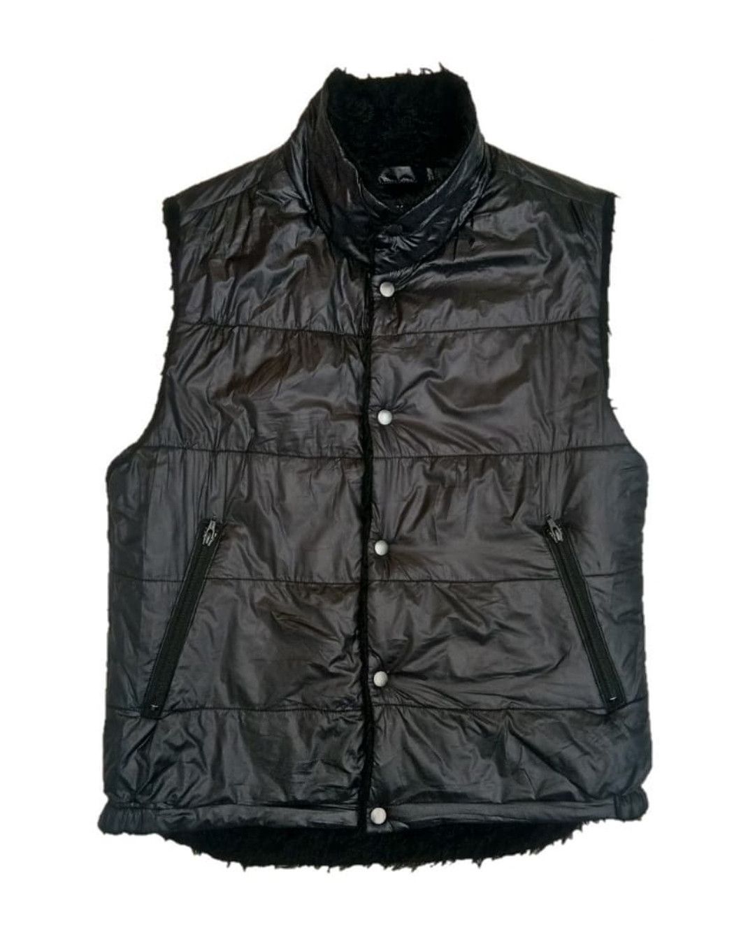 image of Archival Clothing x Cabane De Zucca Aw2009 Alpaca Vest Puffer Jacket in Black, Men's (Size Large)