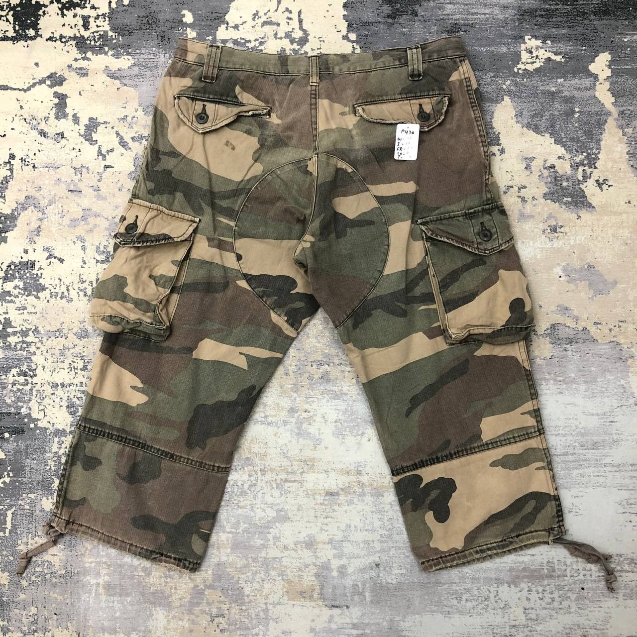 Alpha Industries P470 ALPHA INDUSTRIES INC. CAMO CARGO SHORT PANTS Size US 33 - 2 Thumbnail