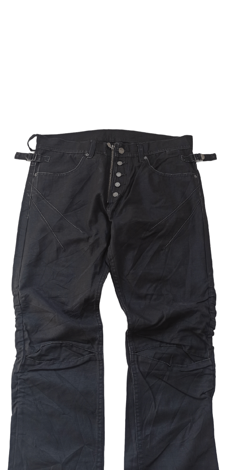 Tornado Mart Tornado Mart Japan Wrinkle Knee Wax Trousers Pants Size US 34 / EU 50 - 3 Thumbnail