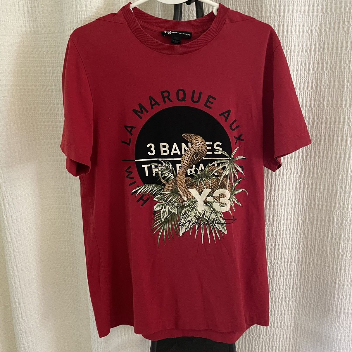 Adidas Y-3 Yohji Yamamoto Cobra Snake Logo T Shirt Tee Size US L / EU 52-54 / 3 - 1 Thumbnail