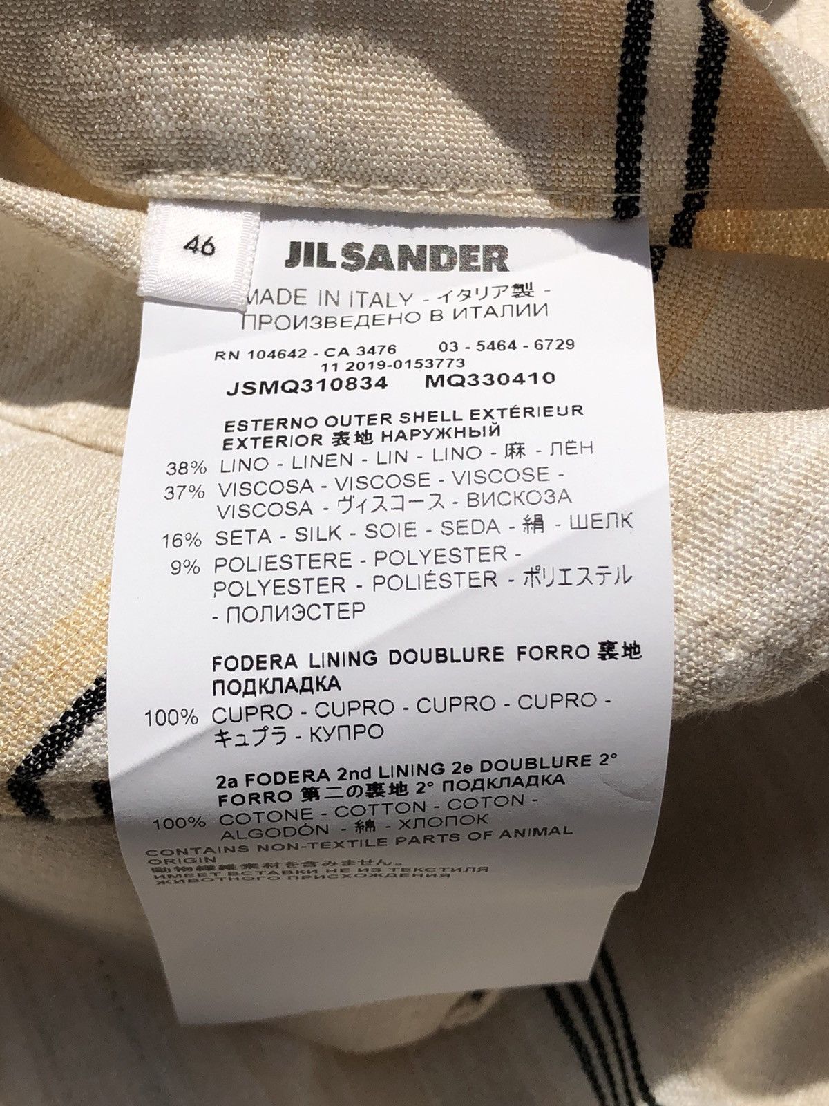 Jil Sander Jil Sander Striped Wide Straight Leg Linen Trouser Pant Size US 30 / EU 46 - 7 Thumbnail