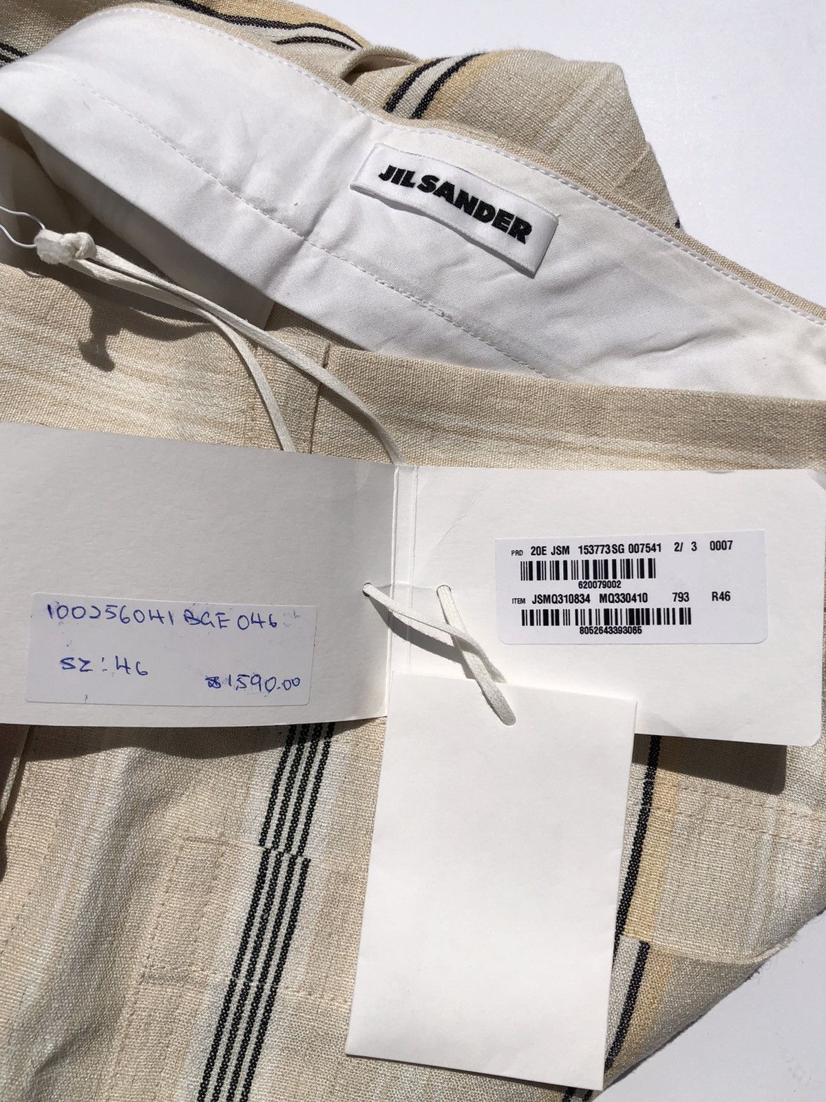 Jil Sander Jil Sander Striped Wide Straight Leg Linen Trouser Pant Size US 30 / EU 46 - 6 Thumbnail