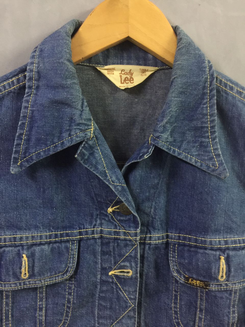 Lee × Vintage Vintage 70s LEE Denim Jacket Size S / US 4 / IT 40 - 5 Thumbnail