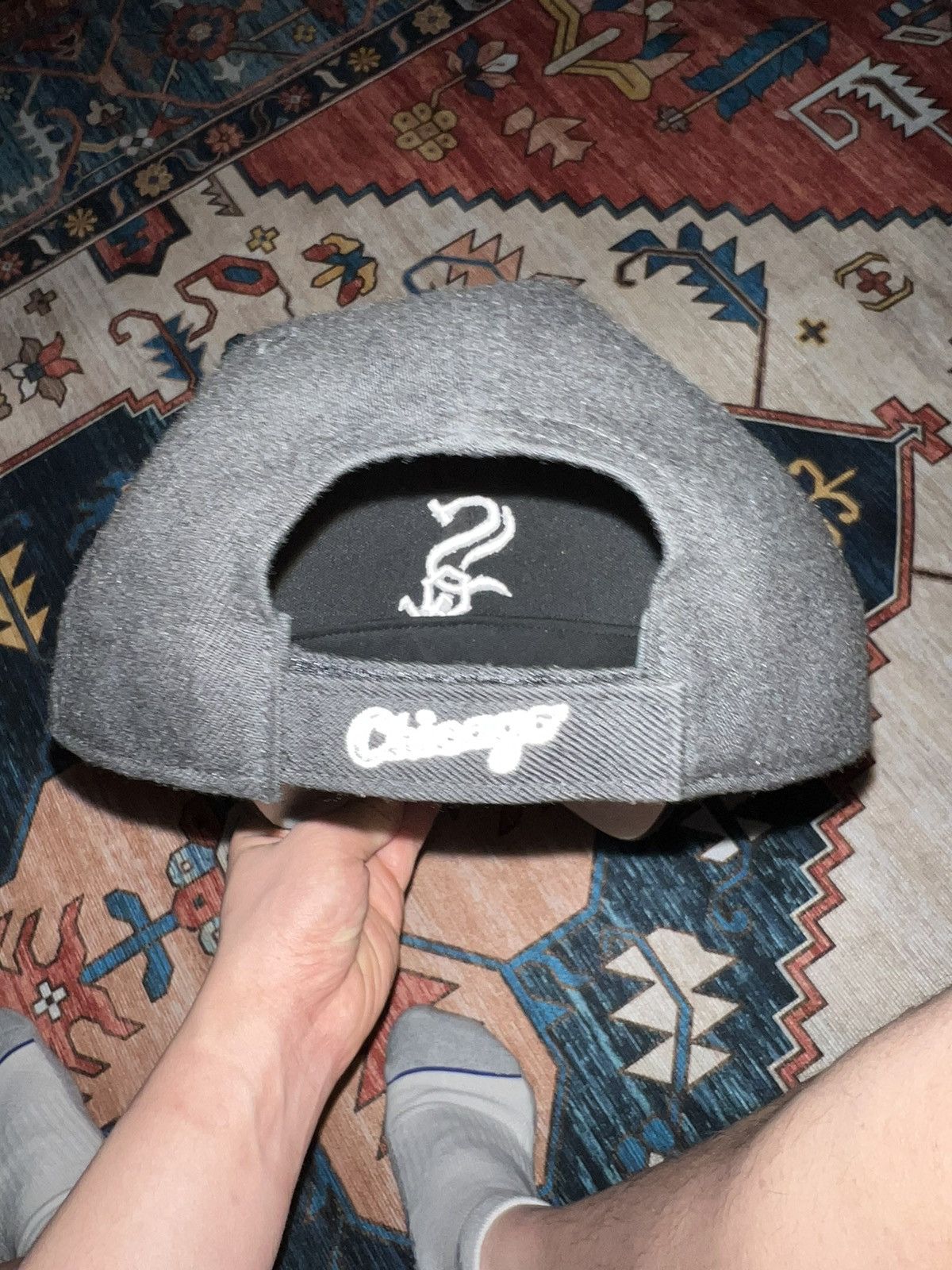 Vintage New Era Black Chicago White Sox Fitted Hat Size ONE SIZE - 4 Thumbnail
