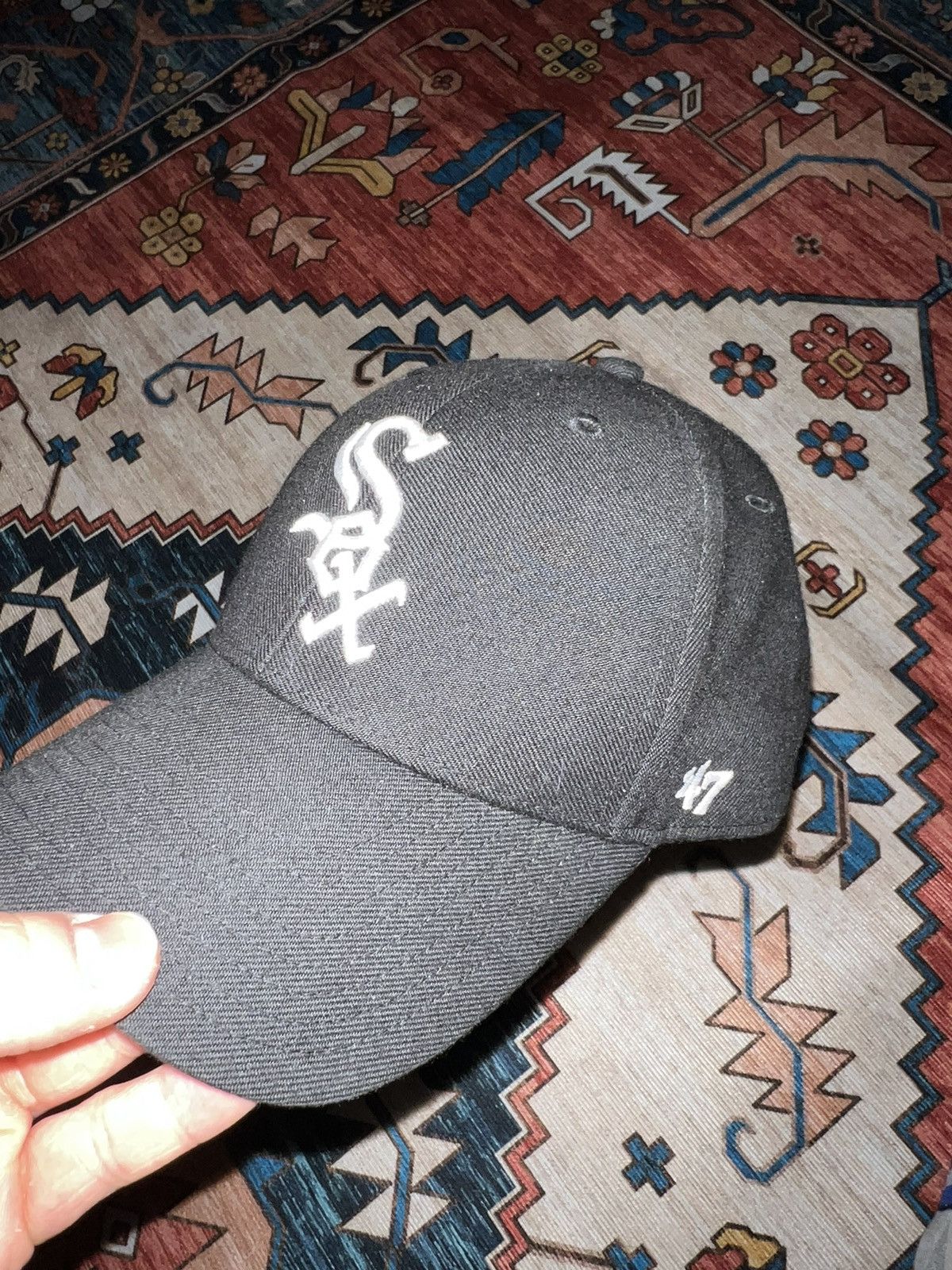 Vintage New Era Black Chicago White Sox Fitted Hat Size ONE SIZE - 1 Thumbnail