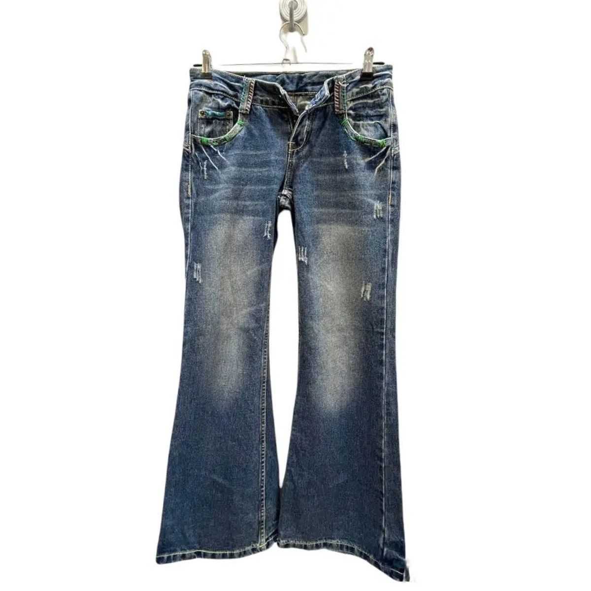Japanese Brand VINTAGE🔥🔥DISTRESSED FLARED DENIM LAUVE&TYTE SIZE 30X31 Size 30" / US 8 / IT 44 - 2 Thumbnail