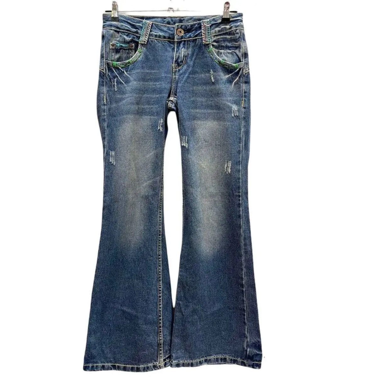 Japanese Brand VINTAGE🔥🔥DISTRESSED FLARED DENIM LAUVE&TYTE SIZE 30X31 Size 30" / US 8 / IT 44 - 1 Thumbnail