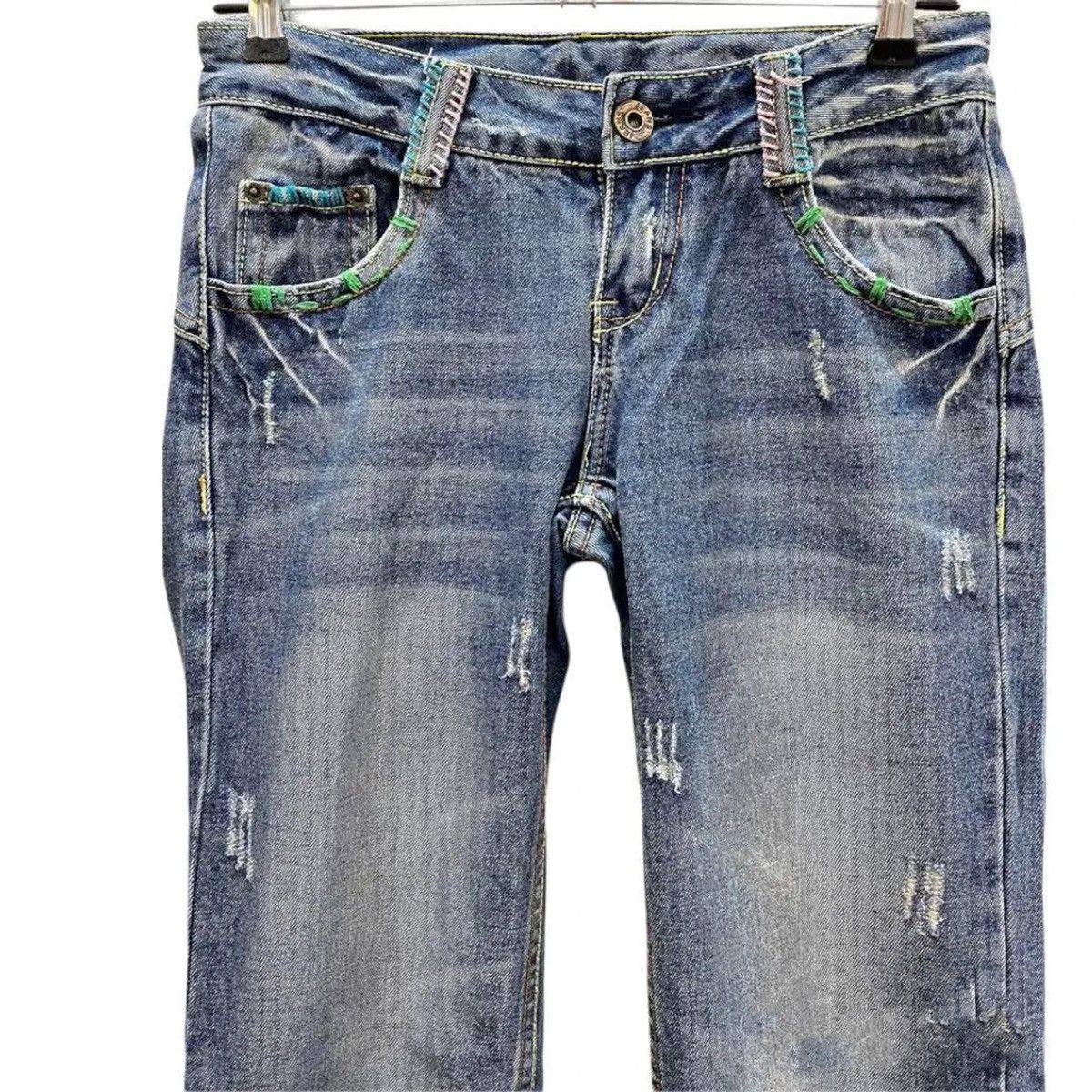 Japanese Brand VINTAGE🔥🔥DISTRESSED FLARED DENIM LAUVE&TYTE SIZE 30X31 Size 30" / US 8 / IT 44 - 3 Thumbnail