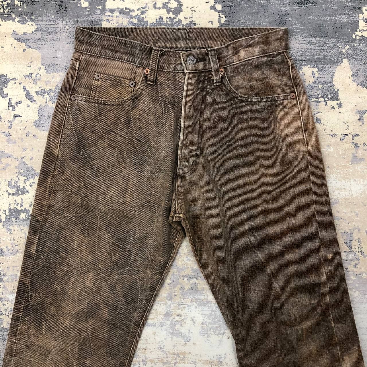 Beams Plus P474 VTG JAPAN BEAMS DISTRESSED DENIM Size US 28 / EU 44 - 3 Thumbnail