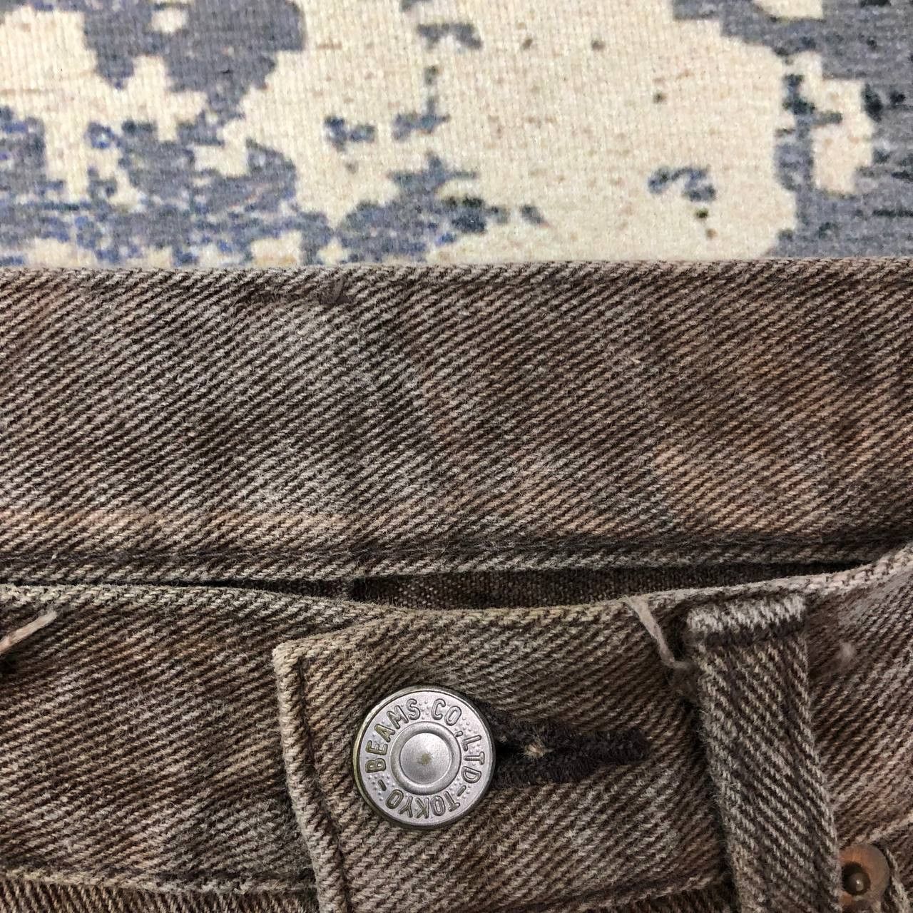 Beams Plus P474 VTG JAPAN BEAMS DISTRESSED DENIM Size US 28 / EU 44 - 6 Thumbnail