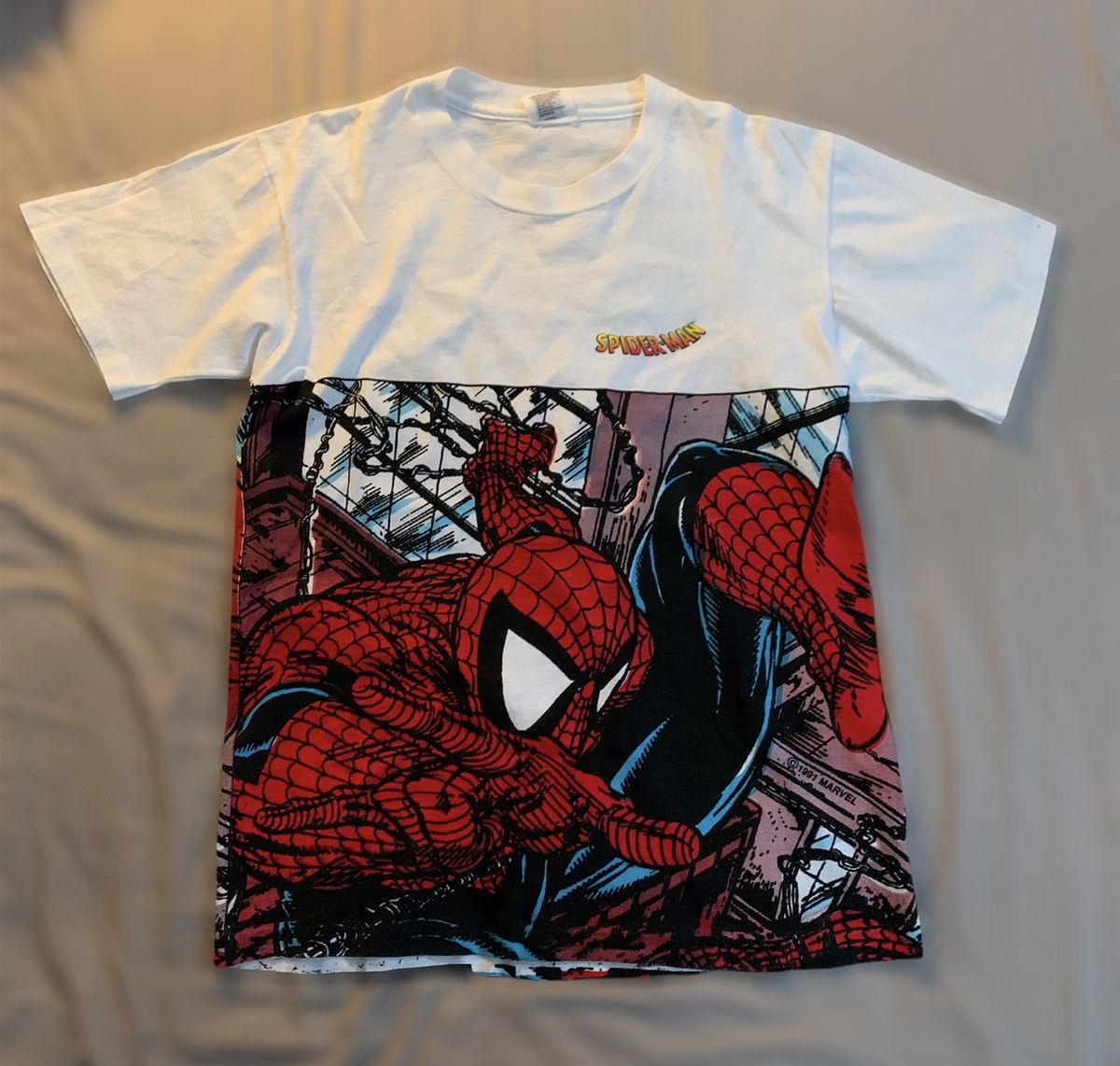 Marvel Comics Vintage 1991 Spiderman Todd McFarlane Wrap Around Tee Size US L / EU 52-54 / 3 - 1 Thumbnail