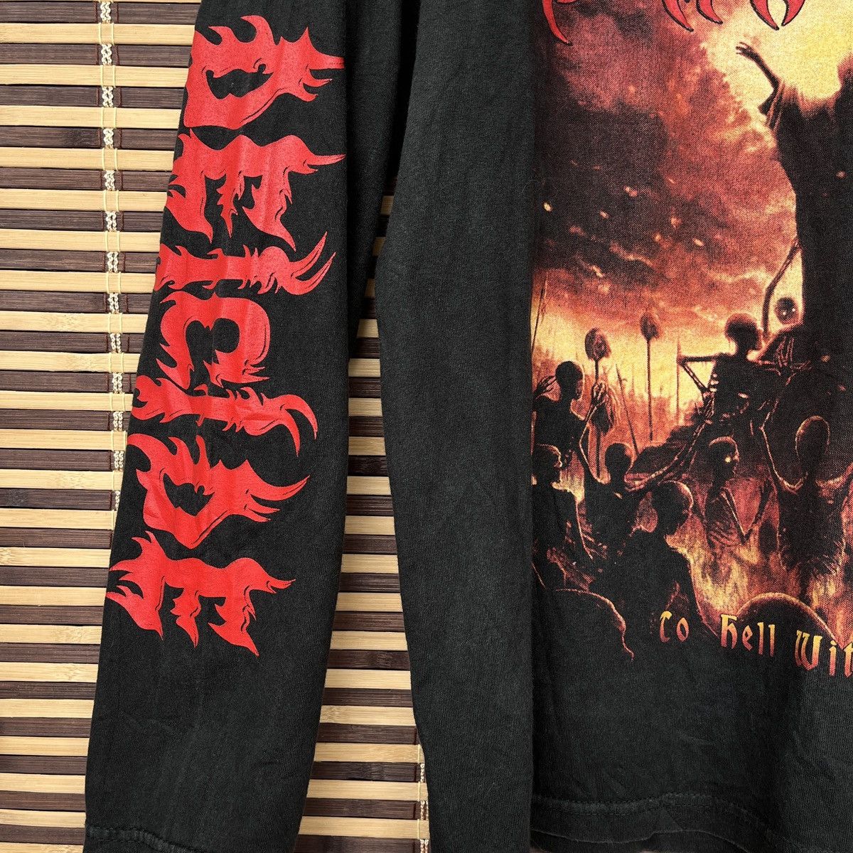 Band Tees PUNK HEAVY METAL ROCK DEICIDE TO HELL WITH GOD TSHIRT Size US M / EU 48-50 / 2 - 8 Thumbnail