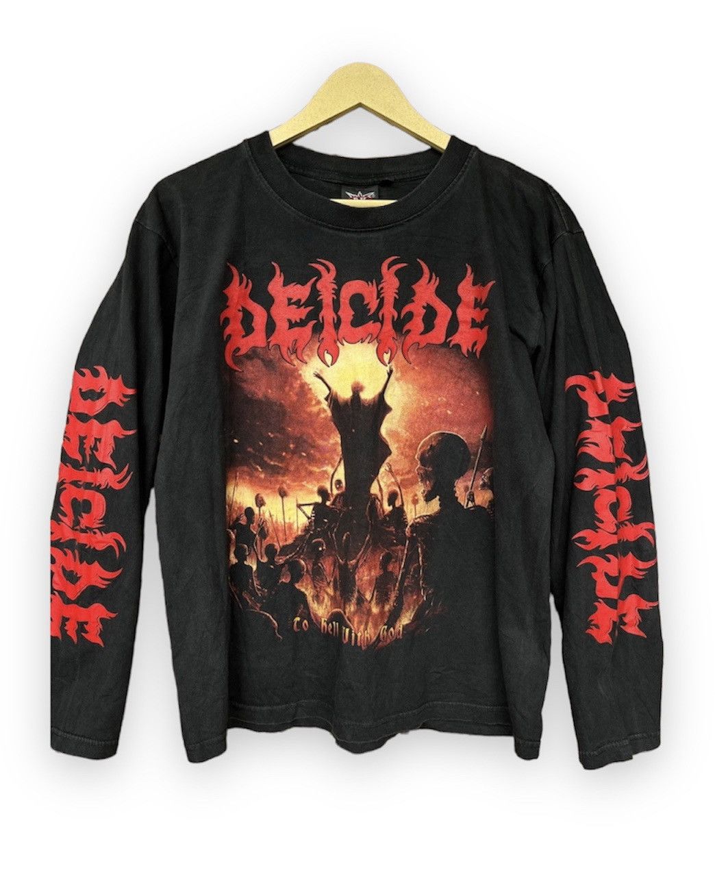 Band Tees PUNK HEAVY METAL ROCK DEICIDE TO HELL WITH GOD TSHIRT Size US M / EU 48-50 / 2 - 1 Thumbnail