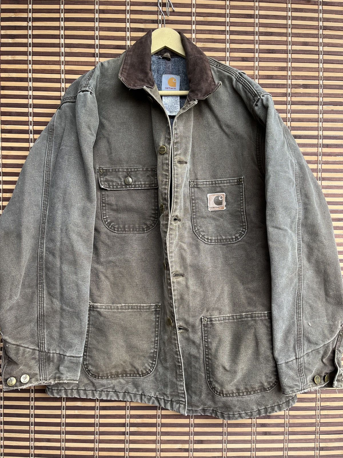Carhartt × Vintage Vintage 🇺🇸 Carhartt Detroit Chore Denim Jacket Made In USA Size US XL / EU 56 / 4 - 20 Thumbnail