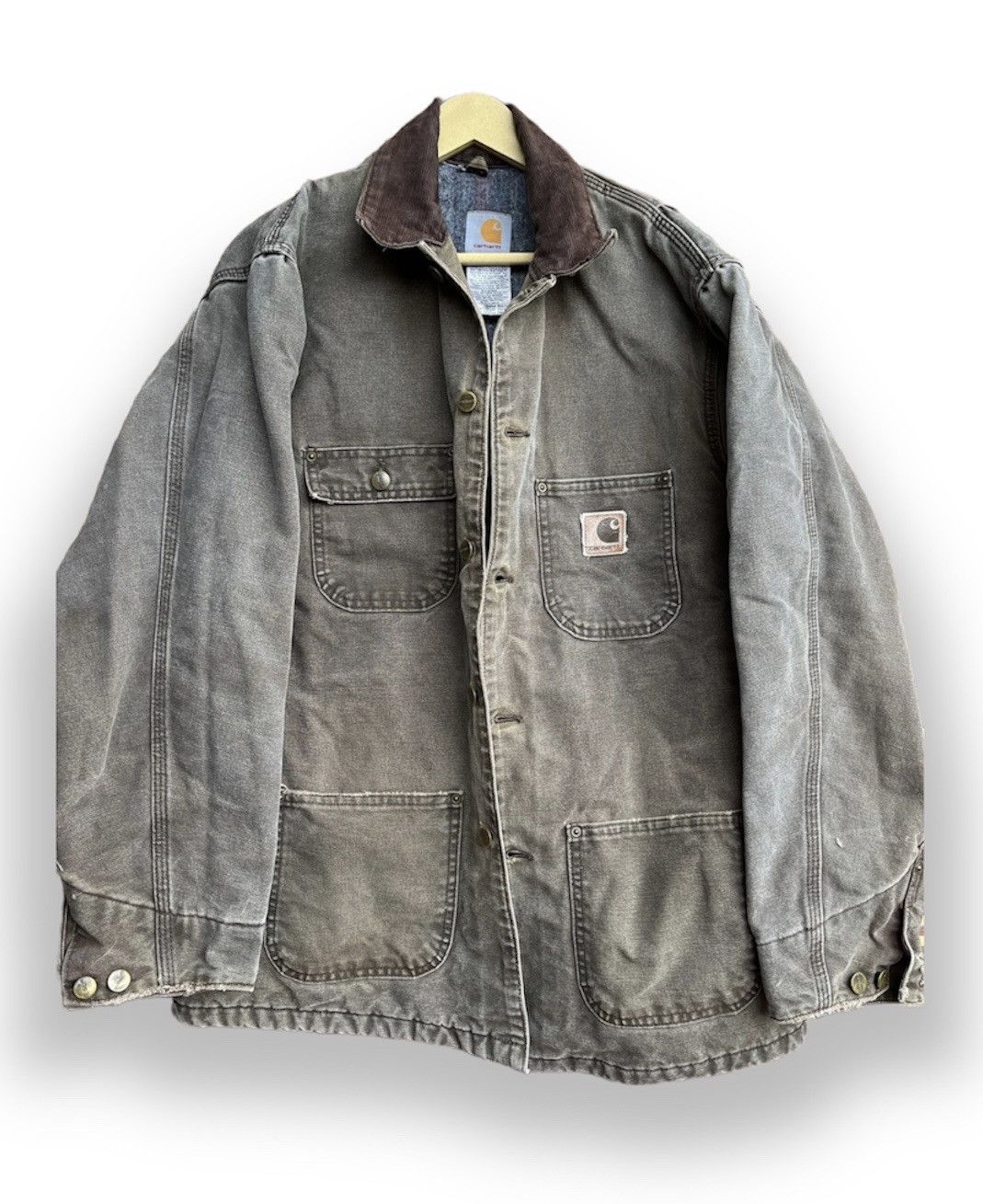 Carhartt × Vintage Vintage 🇺🇸 Carhartt Detroit Chore Denim Jacket Made In USA Size US XL / EU 56 / 4 - 1 Thumbnail