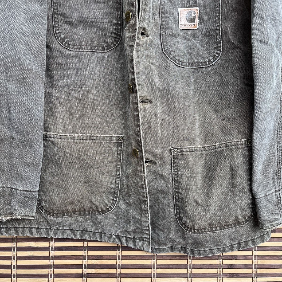 Carhartt × Vintage Vintage 🇺🇸 Carhartt Detroit Chore Denim Jacket Made In USA Size US XL / EU 56 / 4 - 12 Thumbnail