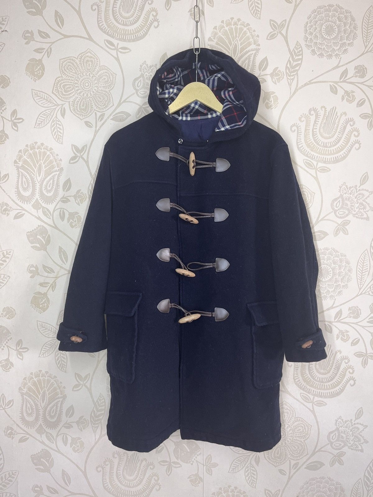 Burberry × Vintage Burberrys Duffel Jacket Hoodie Parkas Wool Coat Vintage 🔥🔥🔥 Size US L / EU 52-54 / 3 - 18 Thumbnail